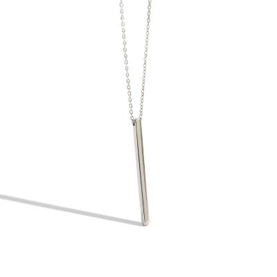 China Simple Design Bar Chain Long Pendant 925 Sterling Silver Necklace for sale