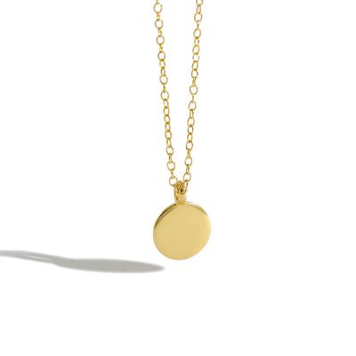 China CLASSIC Custom Gold Plated Coin Sterling Silver Necklace pendant from Gaodun Jewelry Minimalist 18 for sale