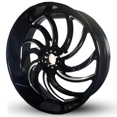 China Aluminum alloy 22inch 24inch 26inch offset 15-35 5/6/10/12 holes pcd 120-139.7 low pressure flow forming alloy wheels rim for sale