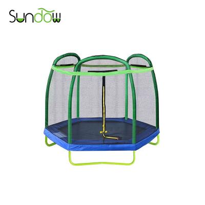 China With Protective Design Unique Garden Net 7FT Standard GS Gymnastics Jumping Trampoline With Safety Net for sale