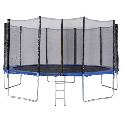 China With protective net made in china 15ft large outdoor round trampoline with fence and safety net for sale