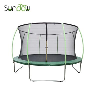 China PE& Terylene Super Jumping Super Round Trampoline With Safety Net for sale