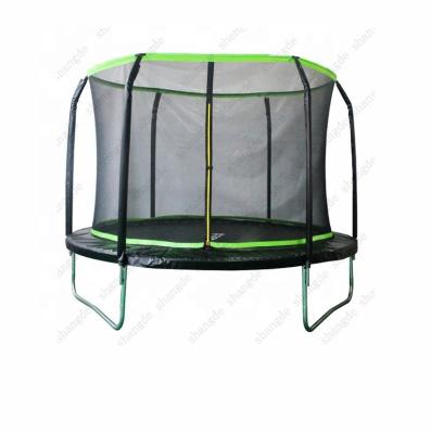 China Outdoor Durable PVC 10ft Fitness House Yard Trampoline For Kids With Ladders for sale