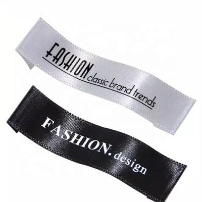 China Sustainable Customized Washing Instruction Woven Fabric Woven Satin Care Label Woven Label For Clothing for sale