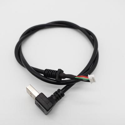 China Professional Machine Factory Molex Jst 5 Pin To USB2.0 Cable With Grommet Right Angle Usb Cable for sale