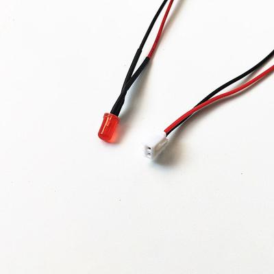 China Toy Led Light OEM ODM Wire Harness ZH-2P Connector With 10mm 5mm Red White 8mm Blue Light Flashing LED Light Diode for sale