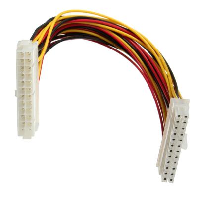 China OEM ODM Electronic Wire Harness 24 Pin Male To Female Wiring Computer Power Extension Wire Harness for sale