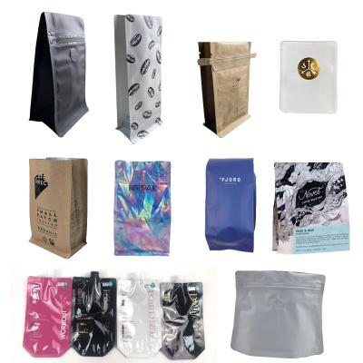 China Recyclable Biodegradable Friendly Sealing Bag Stand Up Food Packaging Kraft Paper Custom Paper Bags With Zipper for sale