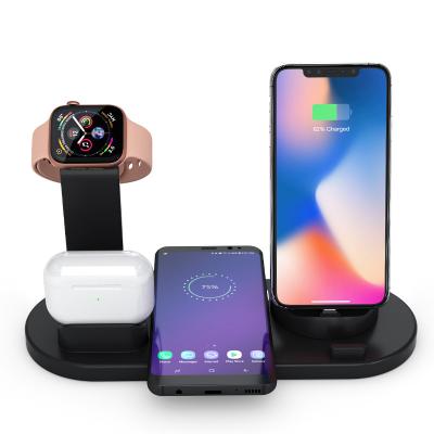 China micro usb typc c charger output fit for different phone 2021 good quality multifunctional radio charger 6-in-1 wireless charger fast charging multiple mobile phone for sale