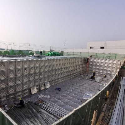 China Hot Dipped Galvanized Water Tank Easy Operation Custom Multiple Capacities HDG for sale