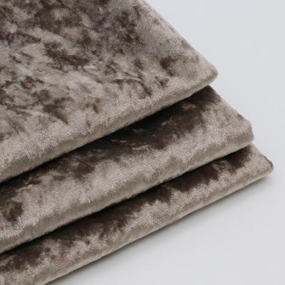 China Flame Retardant 305 Gsm Knitted Single Multicolor Truffle Crushed Velvet Drapery Fabrics From Korea For UK Market for sale