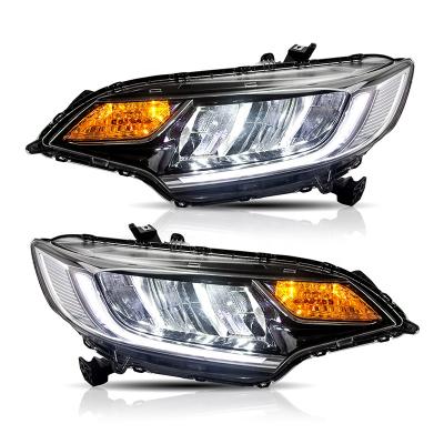 China PMMA+ABS+Aluminum VLAND Wholesale Jazz RS Style GK5 LED Head Lamp 2013-UP 3th Headlight For Honda Fit for sale