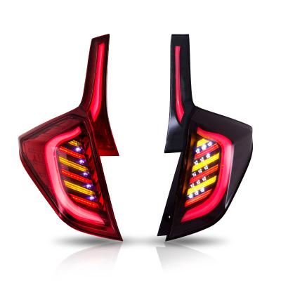 China Car lamp modification VLAND wholesales for Honda Fit/jazz GEN 2014-UP LED modified taillights pillar the 3th car rear light parts tail lamp auto accessory for sale