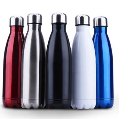 China Sustainable 17 oz 500 ml Vacuum Flasks Cola Shape Fitness Sports Bottle Stainless Steel Water Bottle With Custom Logo for sale