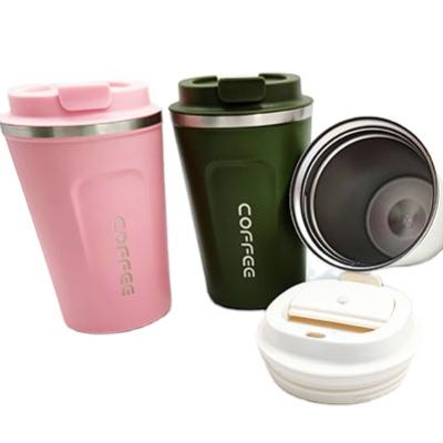 China High sustainable quality380ml/510ml reusable coffee mug with lid stainless steel water bottle for sale