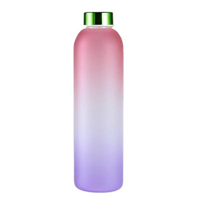 China 2020 Xportop Viable Hot Sale Leak Proof Lid Glass Water Bottle With Time Motivational Brand for sale