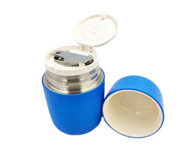 China 330ML PORTABLE Baby Food Jar Wide Mouth With Spoon High Quality Double Wall 304 Stainless Steel for sale