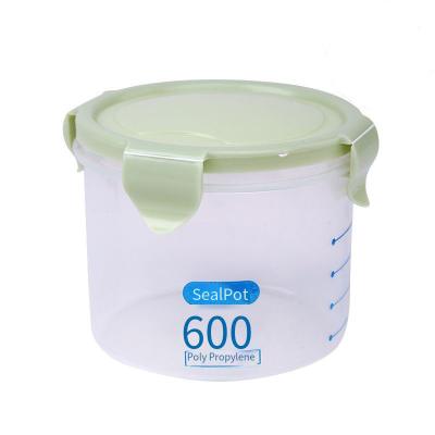 China 2021 Hot Wholesale Freshness Preservation Sealed Green Durable Storage Storage Lid Seal Pot Plastic Food Storage Jar Jar for sale