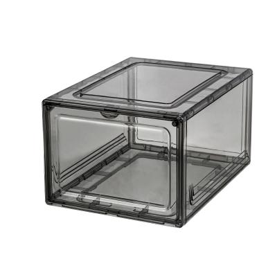 China Hot Selling Acrylic Organizer Minimalist Shoe Storage Box Shoe Box Stackable Clear Shoe Storage Box for sale