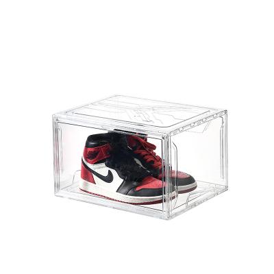 China Hot Selling Transparent Sneakers Minimalist Home Storage Show Organizer Multifunction Display Storage Box Easy To Clean Shoe BO for sale