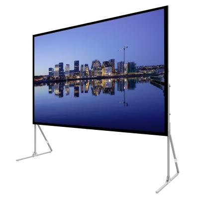 China View screen pro 144 inch front fold projection screen matte white quick portable easy carry projector screen rear box for sale