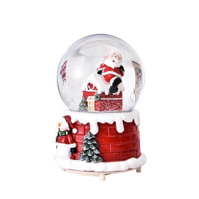 China Europe Cheap Glass Christmas Lantern Snow Globe For Christmas Decoration for sale