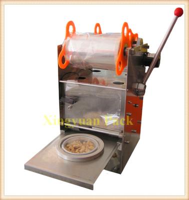 China Desktop Manual Food Fruit / Juice / Sauce Cup Sealing Machine for sale