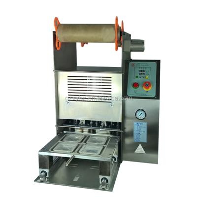 China Beverage Tray Sealer Machine Desktop Semi-automatic Special Shape Customized Machine for sale