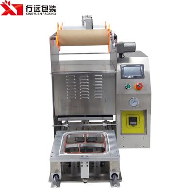 China Desktop automatic beverage tray sealing machine /food tray sealer/sealing machine for meal box for sale