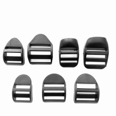 China Customized POM Plastic Tri Glide Slide POM Buckle for Backpack Strap Adjuster for sale