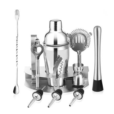 China Durable Wholesale Stainless Steel Bar Tools 12 Pcs Set Cocktail Kits for sale