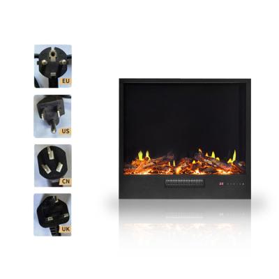 China European Modern Luxury Indoor Remote Electric Black Fireplace Living Room Decoration Style Electric Fireplace Mantel for sale