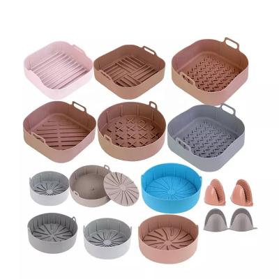 China Viable Custom Made DNG 4 Large Quart Airfryer 190g Air Fryer Silicone Pot Mold 6/8.1/9/19inch With Gloves for sale