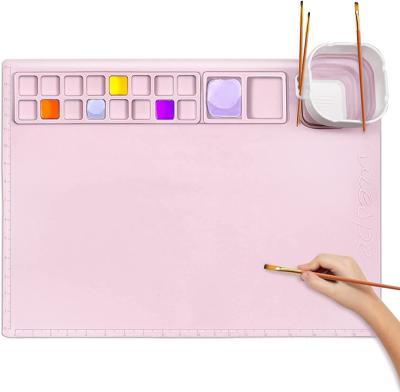 China DNG Arts Pad Silicone Sheet Coloring Drawing Table Mat Kids Viable Custom Printed Place Mat Washable For Drawing And Handheld Soft Silicon for sale