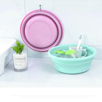 China Kitchen Viable Foldable Travel Bin Basket Face Sink Portable Folding Plastic Fruit Vegetable Wash Basin for sale