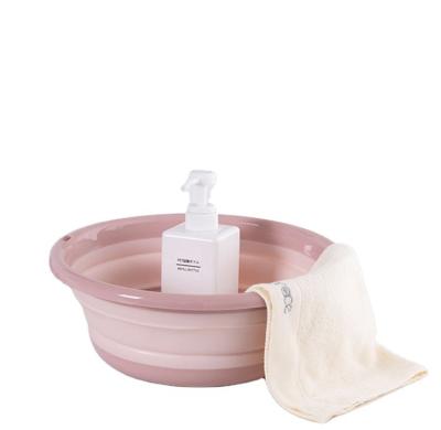 China Travel Sustainable Fishing Save Small Basins Space Portable Collapsible Collapsible Wash Basin Silicone Folding Wash Basin for sale