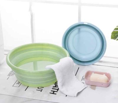 China Multi-Functional Home Kitchen Viable Silicon Silicone Portable Collapsible Washbasin Folding Wash Basin for sale