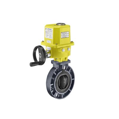 China General ON/OFF Modulating Actuator PVC Butterfly Valve Electric Motorized Valve for sale