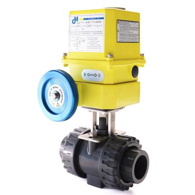 China General Motorized DC 24V Electric Actuator Union Dual Ball Valve Electric Actuated Ball Valve for sale