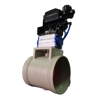 China General Round HVAC Air Duct Duct Volume Control Motorized / Pneumatic Manual Damper Actuator for sale