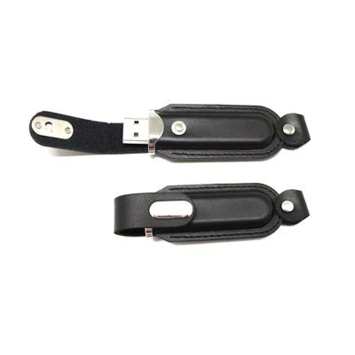 China Low Price Logo Print Leather USB Flash Disk, 16GB Leather Custom USB Flash Drive for sale