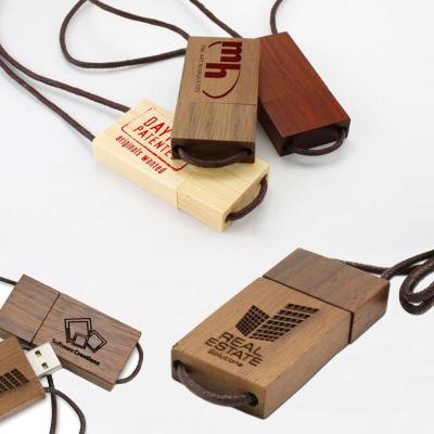 China Lanyard Eco-Friendly Wooden Thumb Drive, Wooden USB Pen Drive Lanyard USB for sale