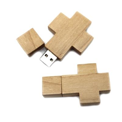 China Jesus Cross Wooden Thumb Drive, Hotsale OEM Promotional Wooden Cross USB Flash Drive for sale