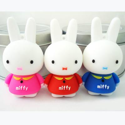 China 4GB Miffy Rabbit Cartoon USB Flash Drives, Animal Soft PVC USB Memory for sale