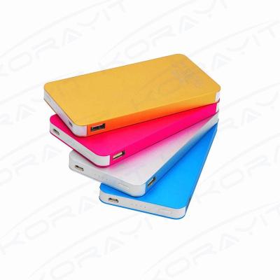 China 8000mah Ultrathin Slim High Quality Colorful Cute Aluminum Metal Flat Power Bank for sale