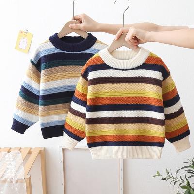 China Anti-Shrink Hot Sale Warm Clothes 100% Cotton Embroidery Cute Puppy Bear Pullovers Kids Knit Sweaters for sale