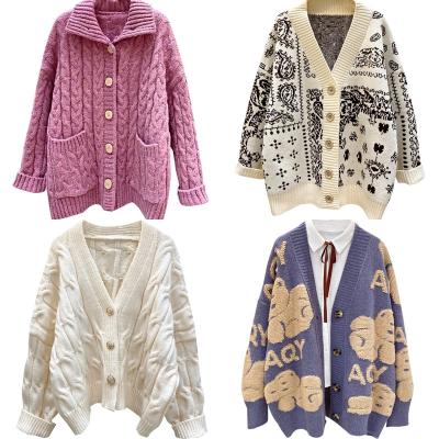 China Anti-Shrink Autumn and winter new women's turtleneck sweater short coat small fragrance  plus size women's cardigans for sale