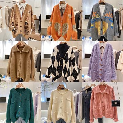 China Anti-Shrink Supply Southeast Asia cabinet cheap factory women's sweater large number of special sale clothes women's cardigan for sale