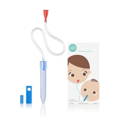 China Hot Sale Beautiful Baby Care Nose Clean Nasal Aspirator With 3 Disposable Filters Infant Backflow Preventing Aspirator for sale