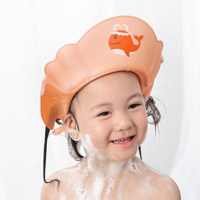 China SANITARY Shower Hat Face Mask Sun Shade Wash Hair Baby Bath Hat Gorro de Ducha Para Crown Baby Shower Hat for Baby Shower Hat for sale